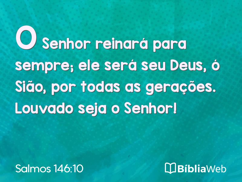 Salmos 146:10 em imagem para compartilhar