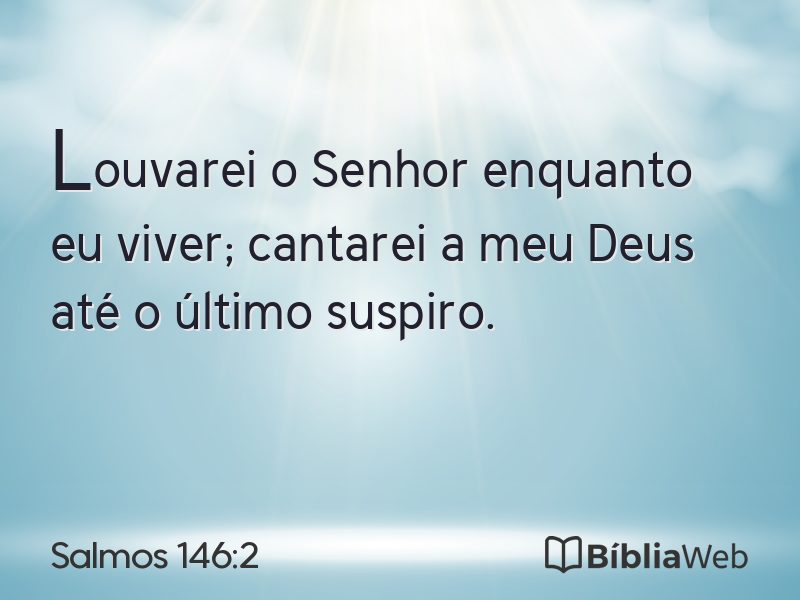 Salmos 146:2 em imagem para compartilhar