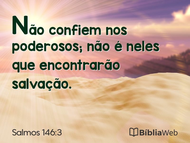 Salmos 146:3 em imagem para compartilhar