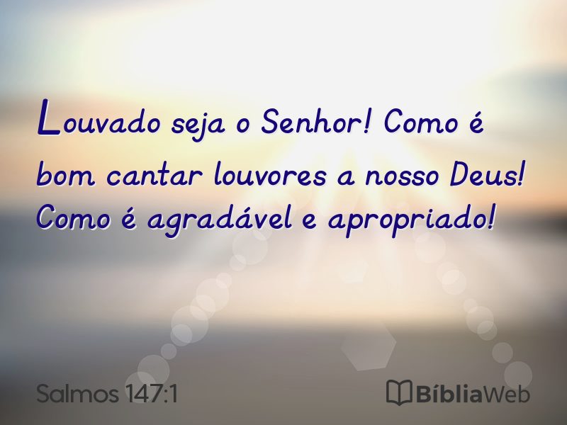 Salmos 147:1 em imagem para compartilhar