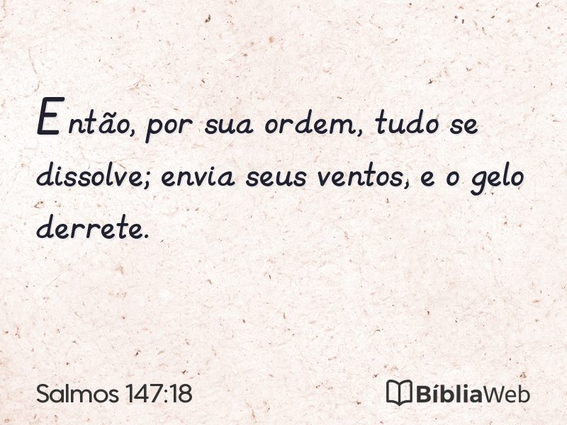 Salmos 147:18 em imagem para compartilhar
