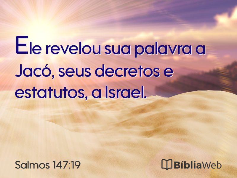Salmos 147:19 em imagem para compartilhar