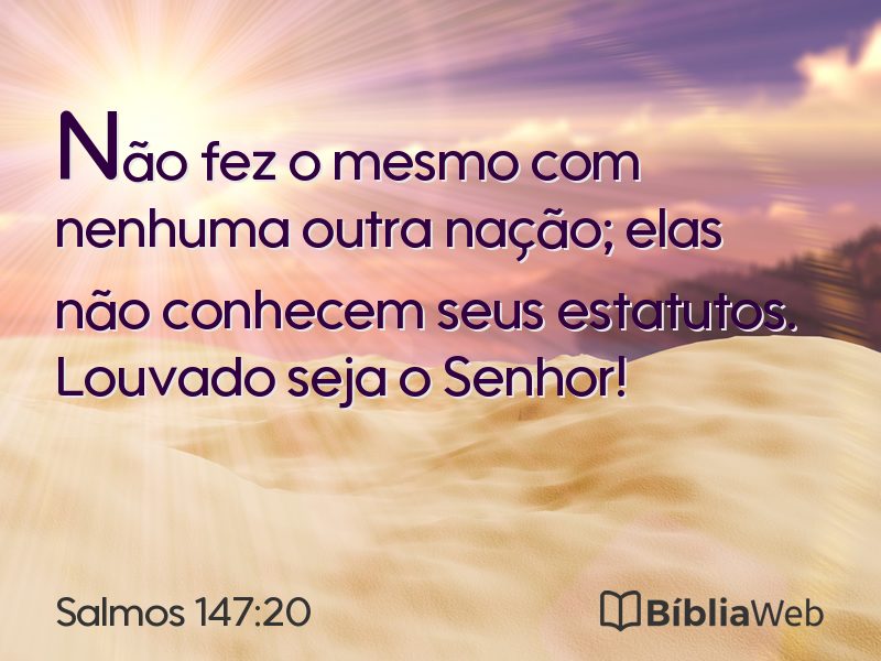 Salmos 147:20 em imagem para compartilhar