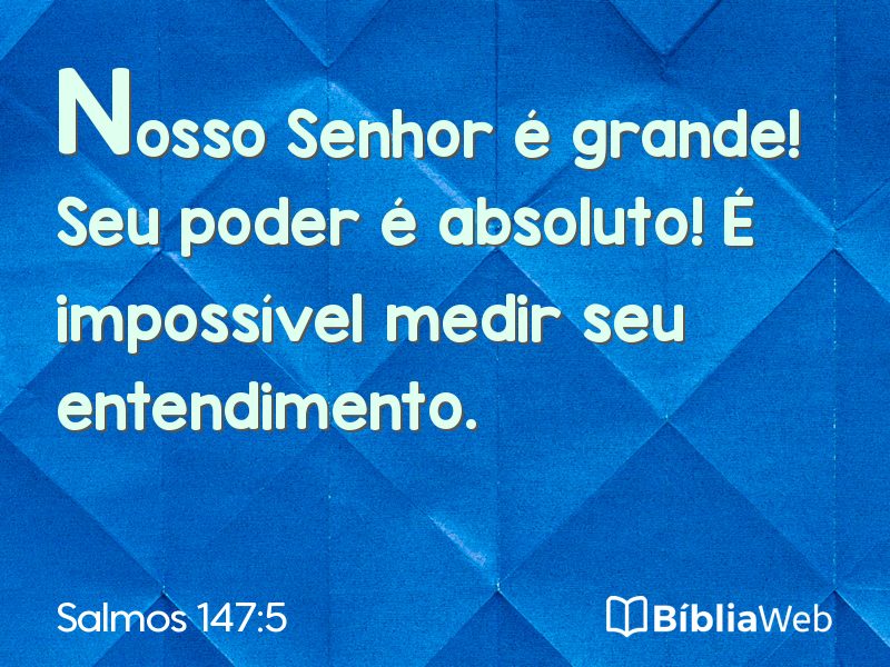 Salmos 147:5 em imagem para compartilhar