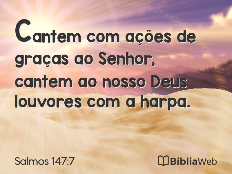 Salmos 147:7 em imagem para compartilhar