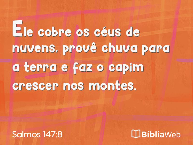 Salmos 147:8 em imagem para compartilhar