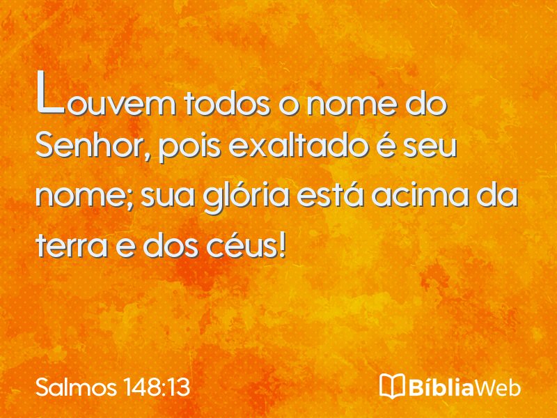 Salmos 148:13 em imagem para compartilhar