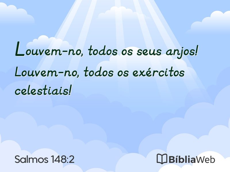 Salmos 148:2 em imagem para compartilhar