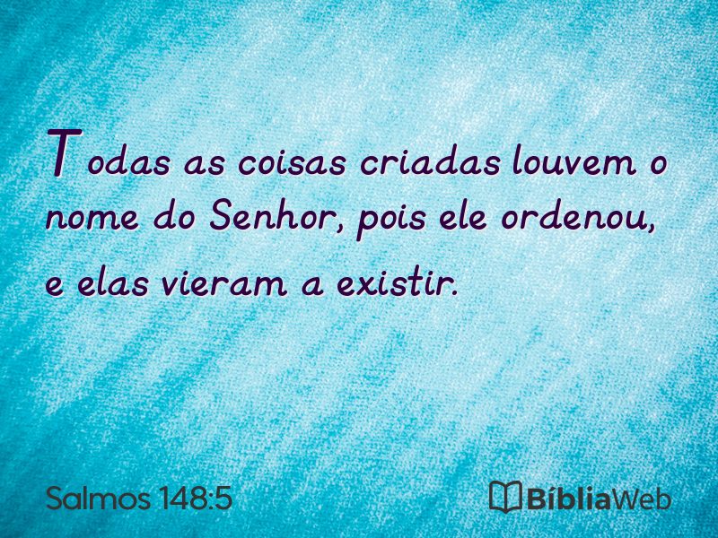 Salmos 148:5 em imagem para compartilhar