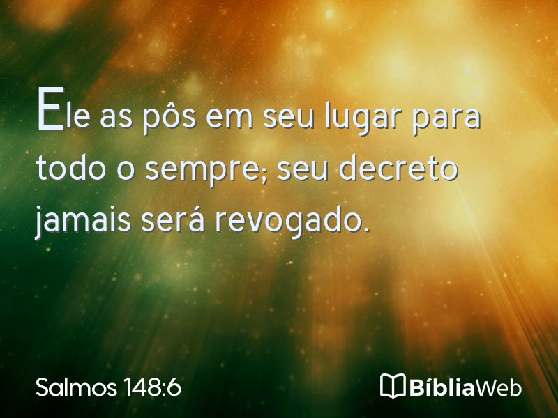 Salmos 148:6 em imagem para compartilhar