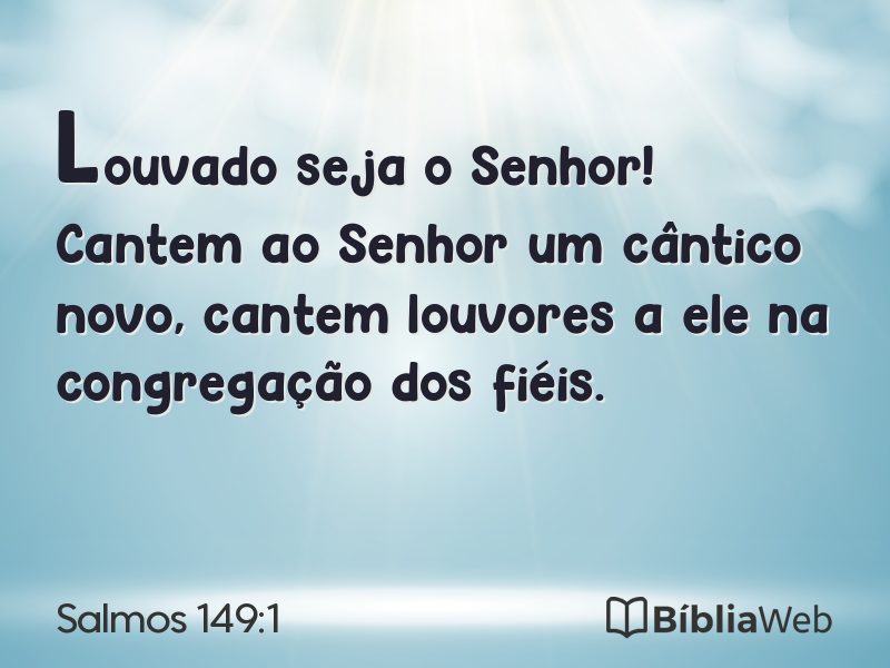 Salmos 149:1 em imagem para compartilhar