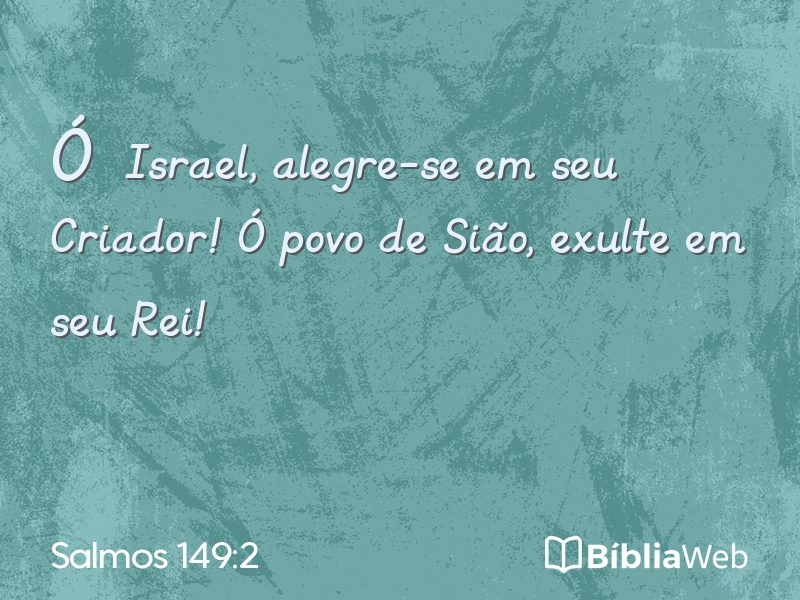 Salmos 149:2 em imagem para compartilhar