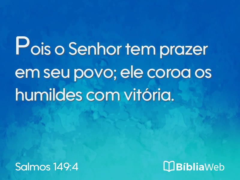 Salmos 149:4 em imagem para compartilhar