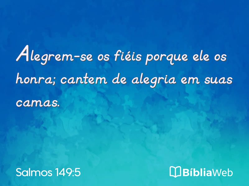 Salmos 149:5 em imagem para compartilhar