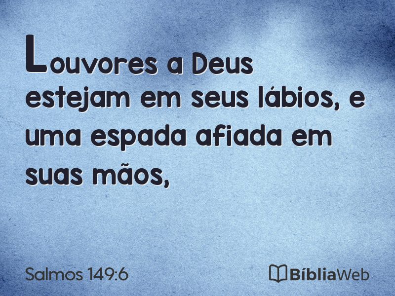 Salmos 149:6 em imagem para compartilhar