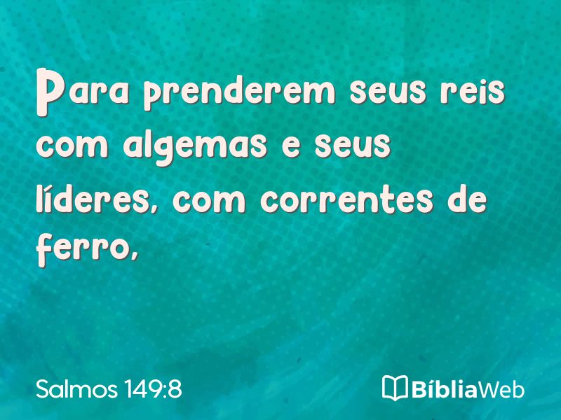 Salmos 149:8 em imagem para compartilhar