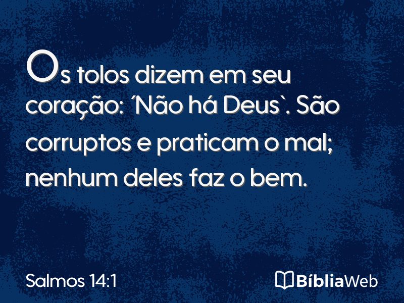 Salmos 14:1 em imagem para compartilhar