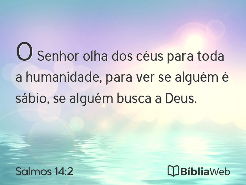 Salmos 14:2 em imagem para compartilhar