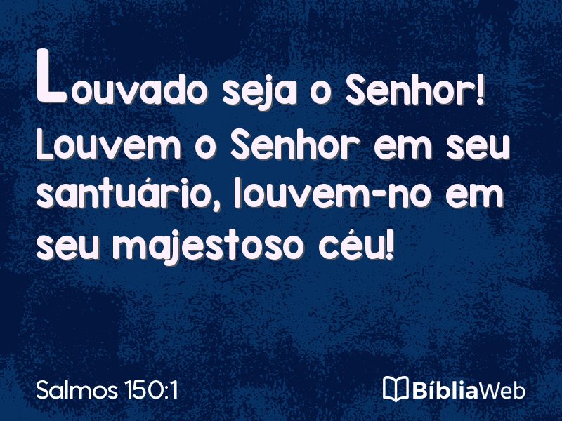 Salmos 150:1 em imagem para compartilhar