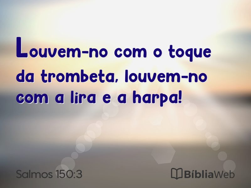 Salmos 150:3 em imagem para compartilhar