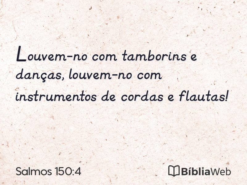 Salmos 150:4 em imagem para compartilhar