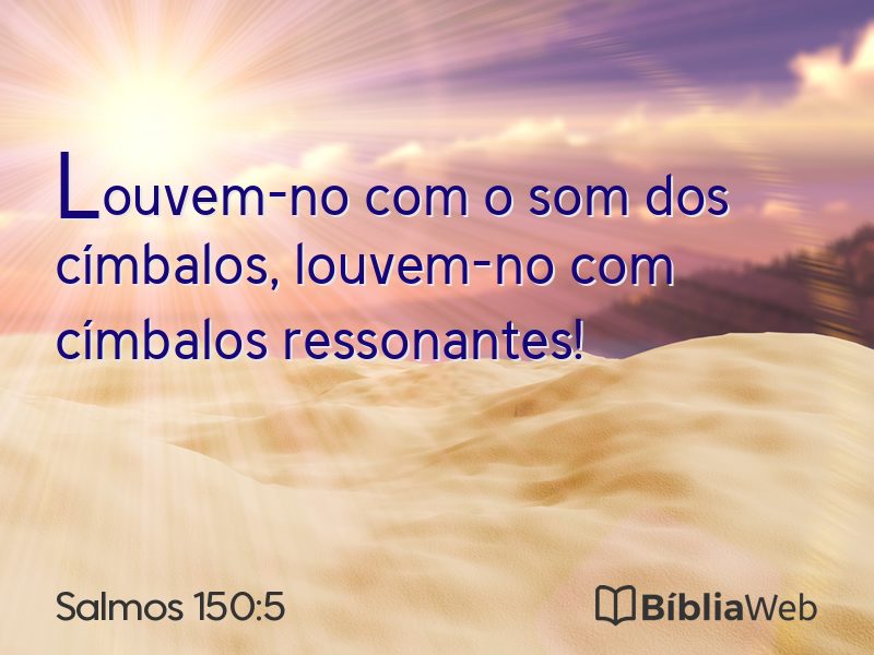 Salmos 150:5 em imagem para compartilhar