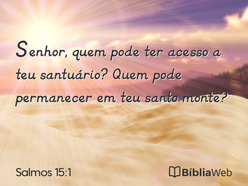 Salmos 15:1 em imagem para compartilhar