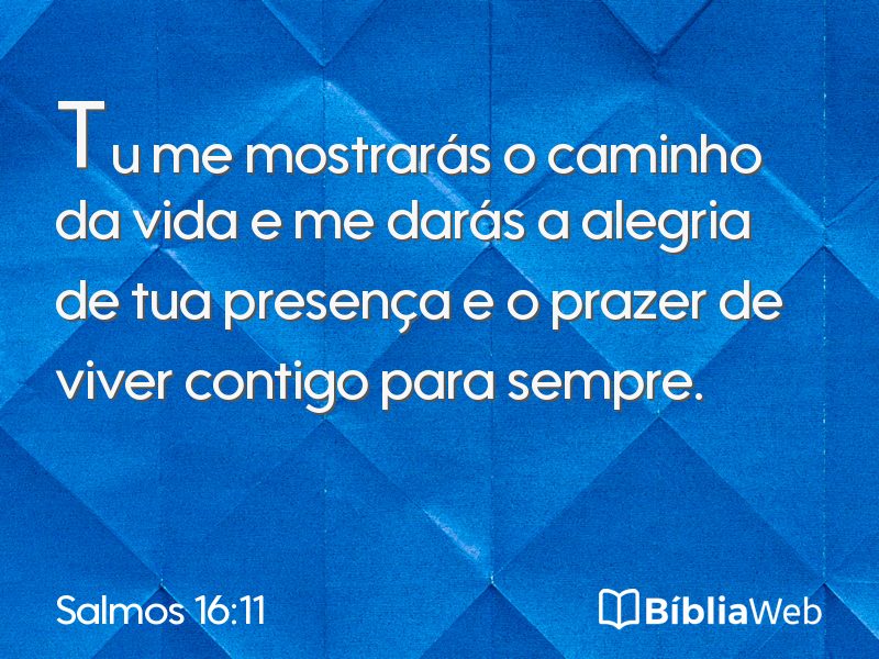Salmos 16:11 em imagem para compartilhar