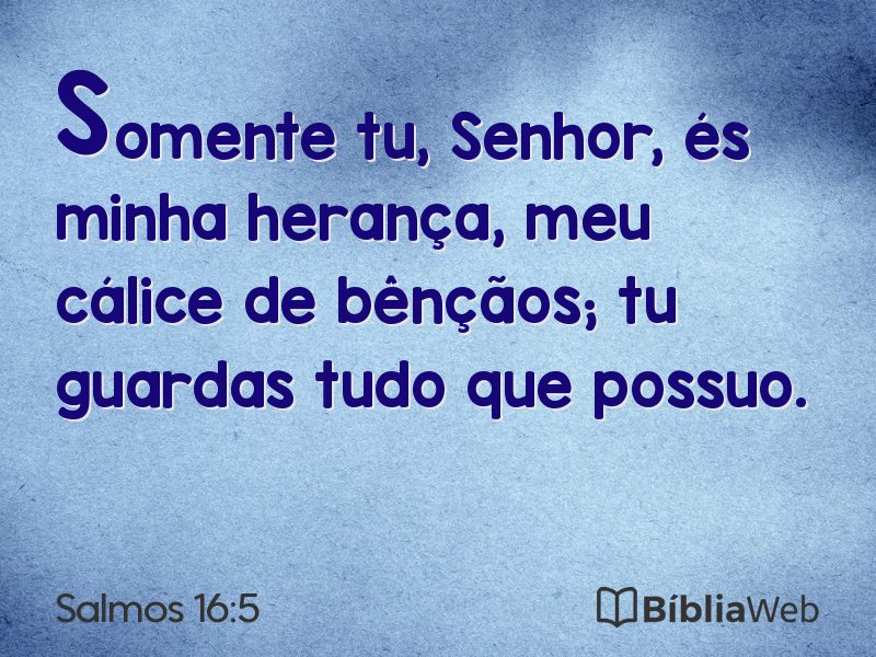 Salmos 16:5 em imagem para compartilhar