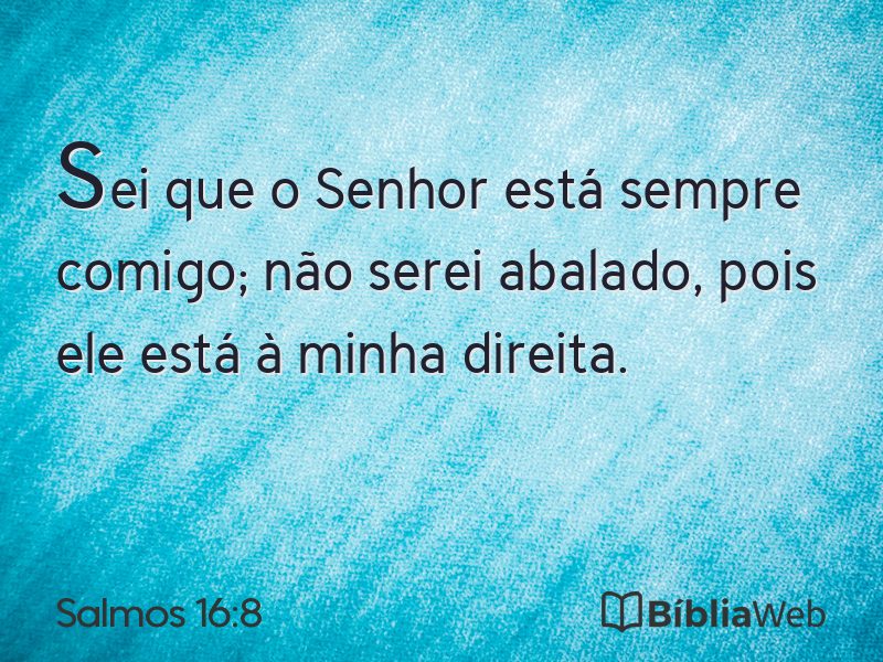 Salmos 16:8 em imagem para compartilhar