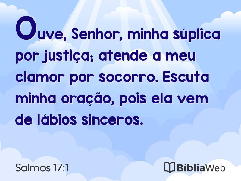 Salmos 17:1 em imagem para compartilhar