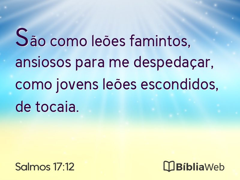 Salmos 17:12 em imagem para compartilhar