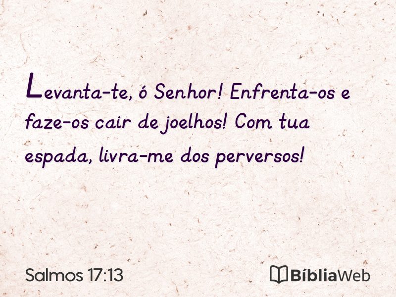 Salmos 17:13 em imagem para compartilhar