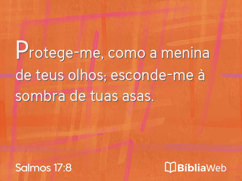 Salmos 17:8 em imagem para compartilhar
