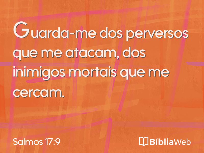 Salmos 17:9 em imagem para compartilhar