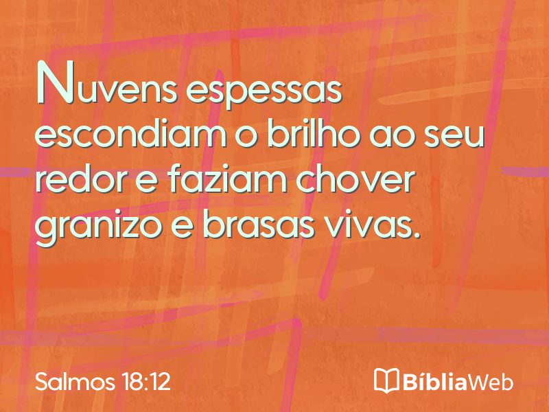 Salmos 18:12 em imagem para compartilhar