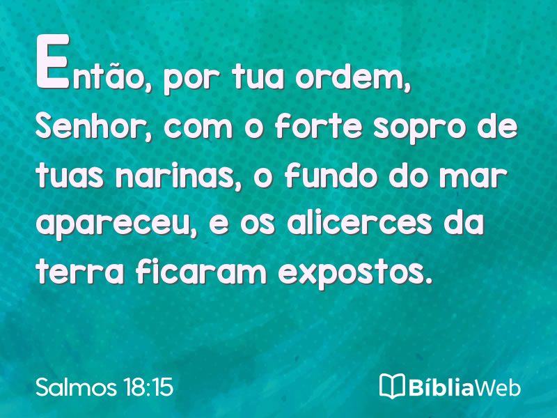 Salmos 18:15 em imagem para compartilhar