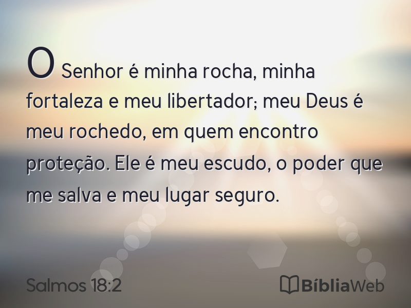 Salmos 18:2 em imagem para compartilhar