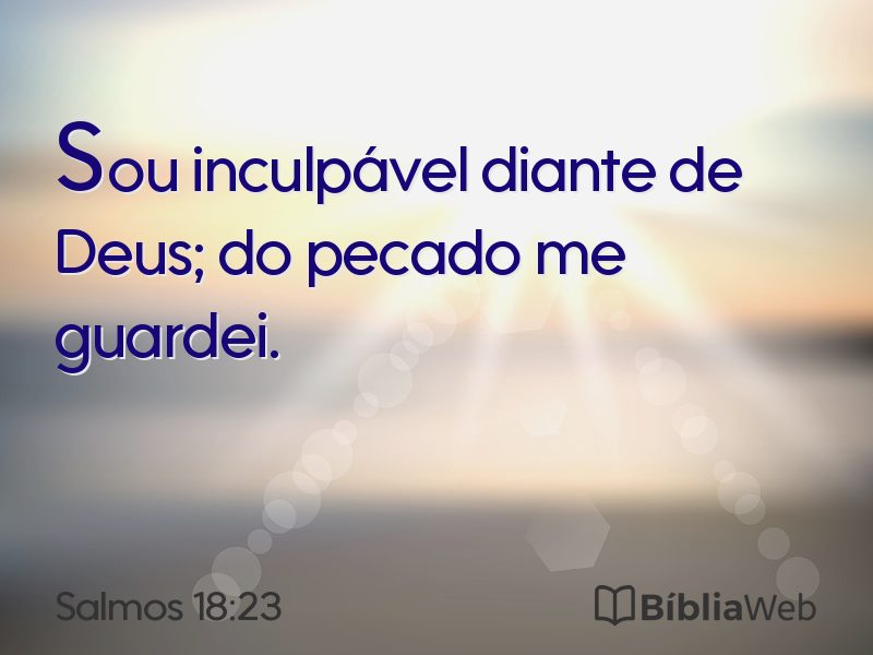 Salmos 18:23 em imagem para compartilhar