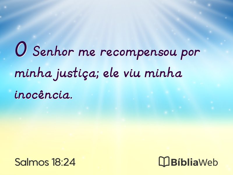 Salmos 18:24 em imagem para compartilhar