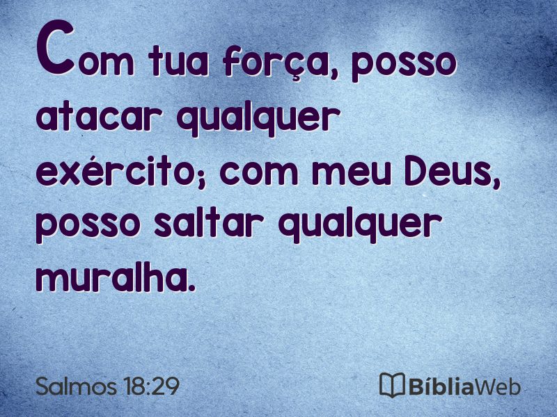 Salmos 18:29 em imagem para compartilhar