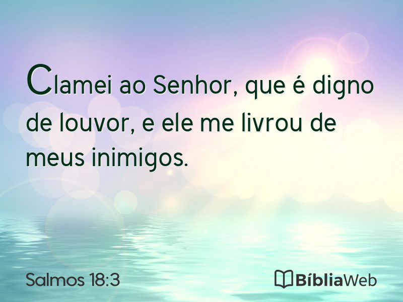 Salmos 18:3 em imagem para compartilhar