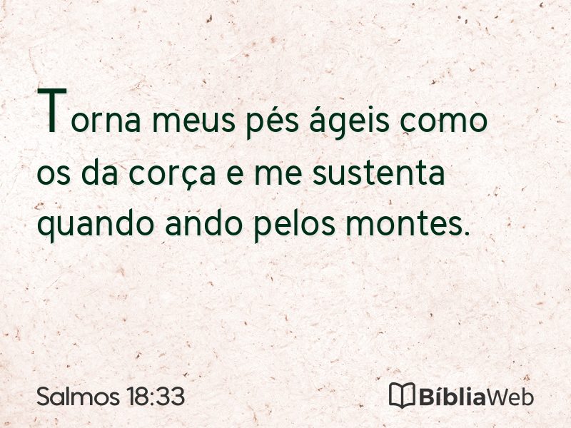 Salmos 18:33 em imagem para compartilhar