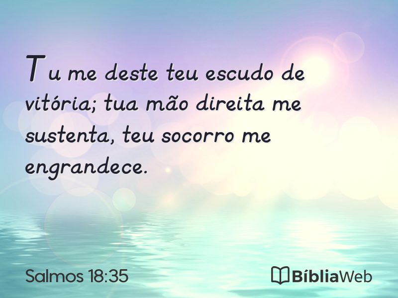 Salmos 18:35 em imagem para compartilhar