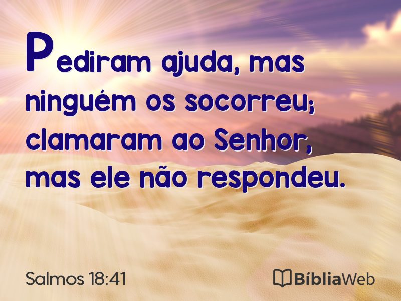 Salmos 18:41 em imagem para compartilhar