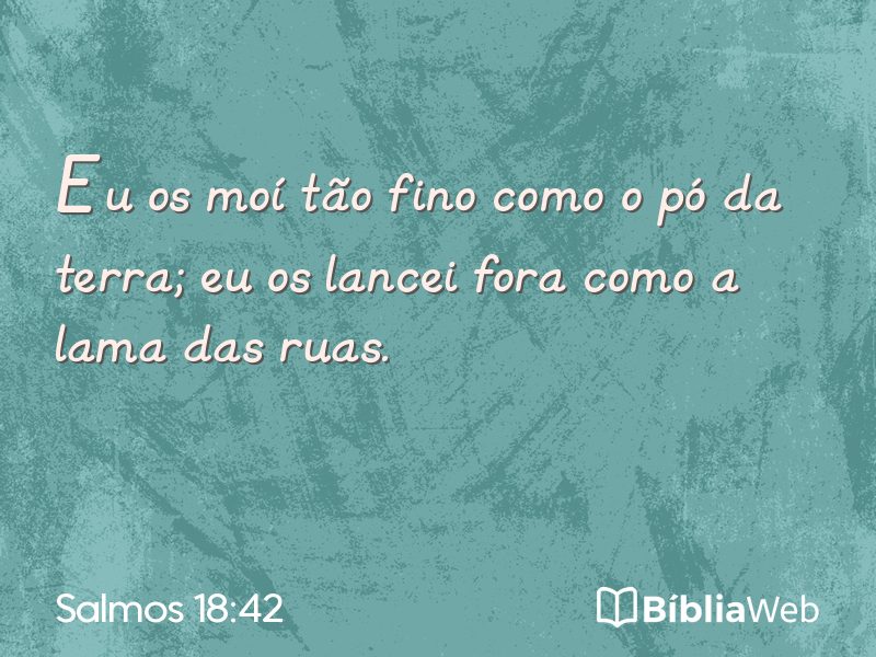 Salmos 18:42 em imagem para compartilhar