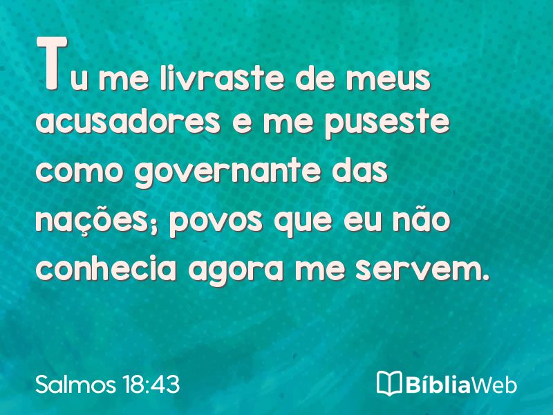 Salmos 18:43 em imagem para compartilhar