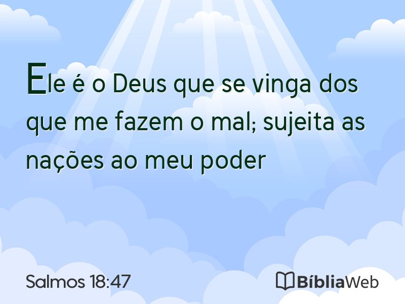 Salmos 18:47 em imagem para compartilhar