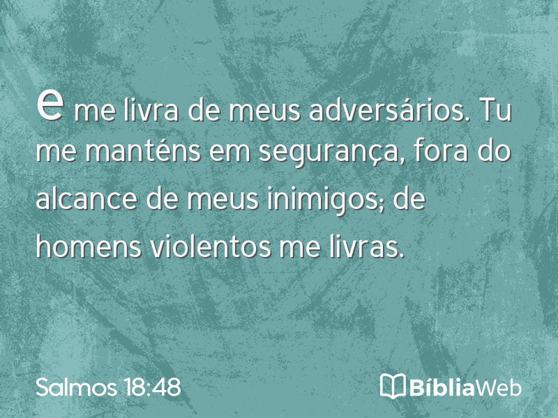 Salmos 18:48 em imagem para compartilhar