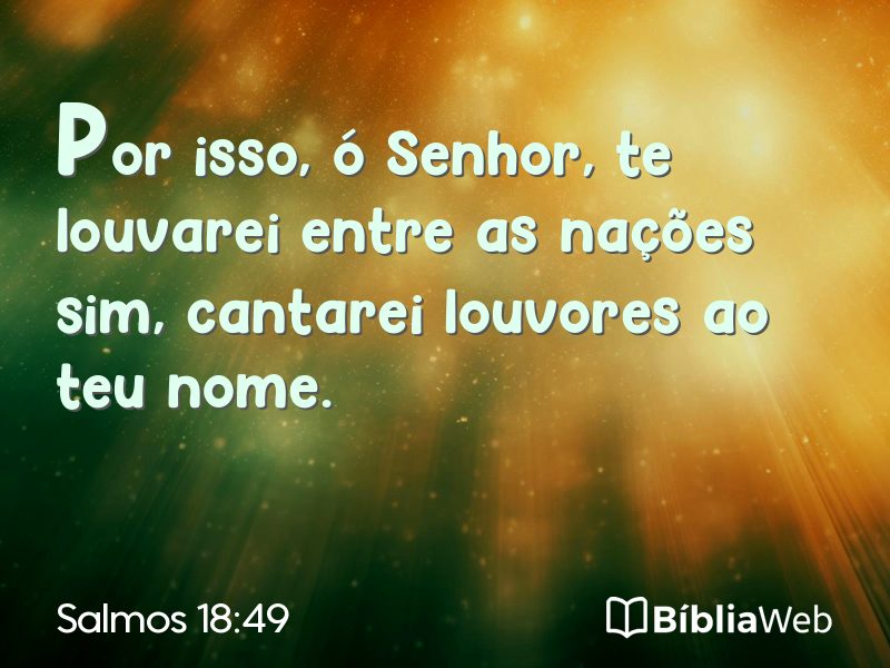 Salmos 18:49 em imagem para compartilhar
